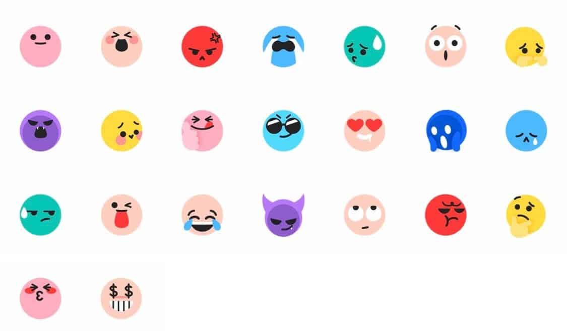 TikTok round shap emojis